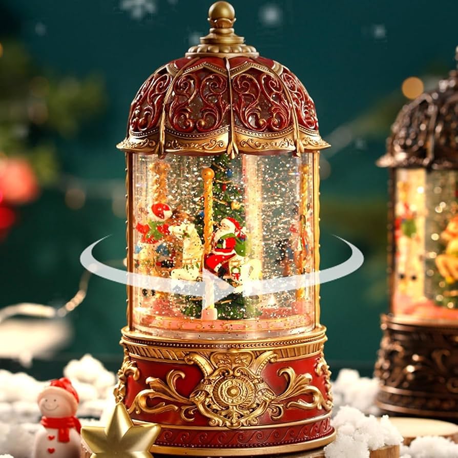 Amazon.co.jp: ZhenLongDianZi スノードーム メリーゴーランド